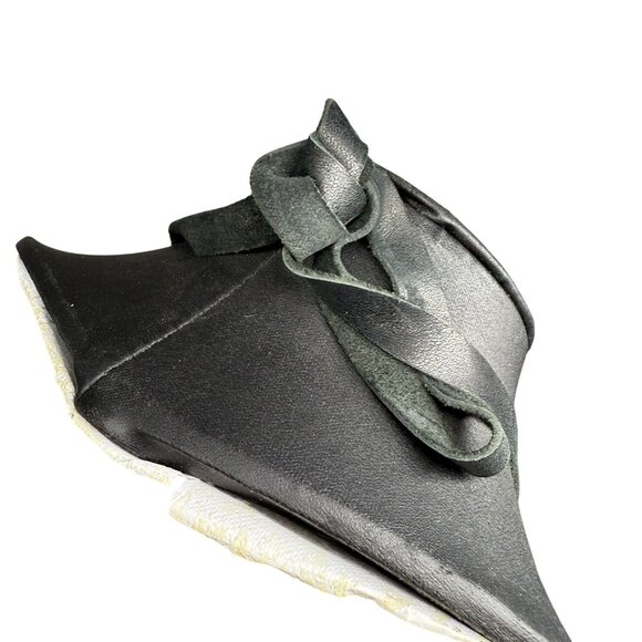 Silver Natural Crystal Black Leather Long Statement Necklace Boho Bohemian - Picture 8 of 8